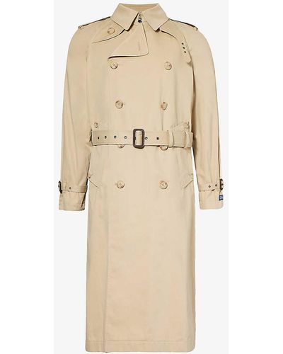 Polo Ralph Lauren Double-breasted Regular-fit Cotton Coat - Natural