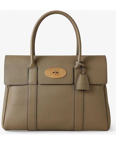 Mulberry Bayswater Leather Tote Bag - Natural