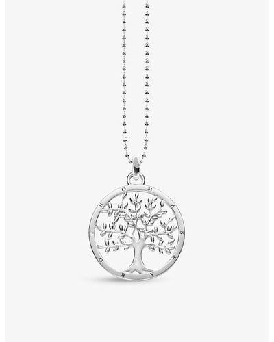 Thomas Sabo Tree Of Love Sterling-silver And Zirconia Necklace - White