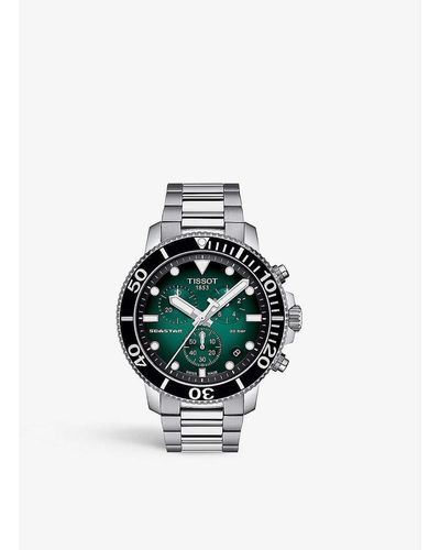 Tissot T1204171109101 Seastar 1000 Stainless-steel Chronograph Watch - Metallic
