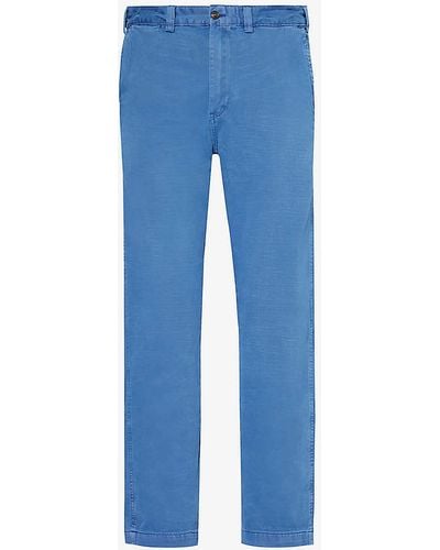 Polo Ralph Lauren Slim-fit Straight-leg Stretch-cotton Trousers - Blue