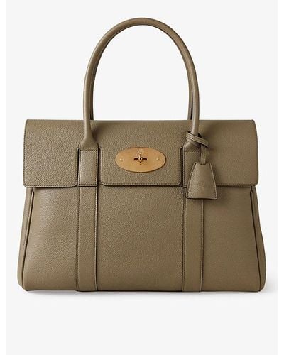 Mulberry Bayswater Leather Tote Bag - Green