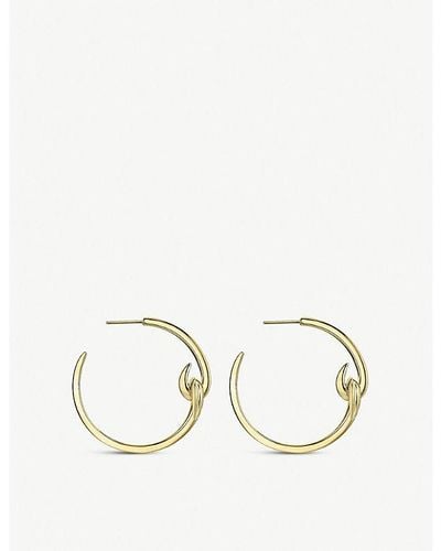 Shaun Leane Hook Yellow-gold Vermeil Small Hoop Earrings - Metallic