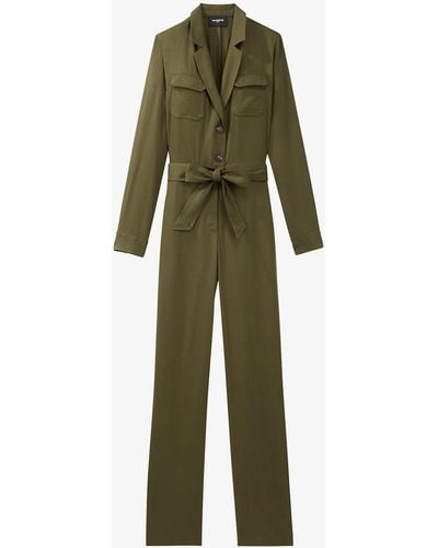 The Kooples Tailored Woven Jumpsuit - Green