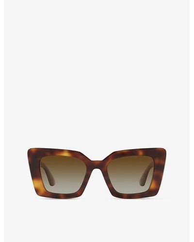 Burberry Be4344 Daisy Square-frame Acetate Sunglasses - Brown