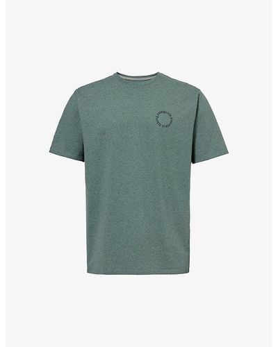 Patagonia Responsibili-tee Recycled Cotton And Recycled Polyester-blend T-shirt - Green