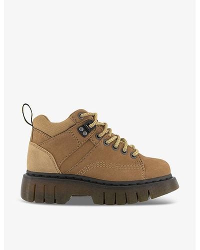 Dr. Martens Woodard Lace-up Suede Hiker Boots - Brown