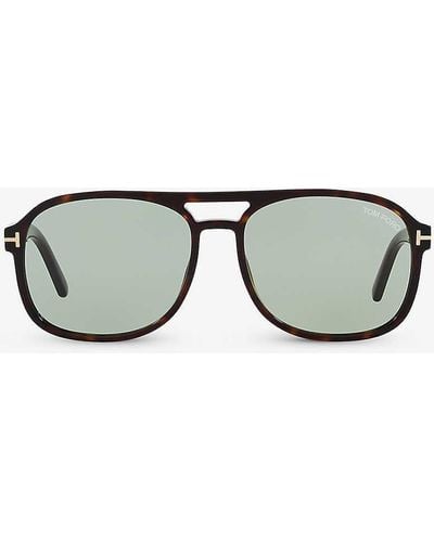 Tom Ford Tr001630 Rosco Square-frame Cr39 Sunglasses - Brown