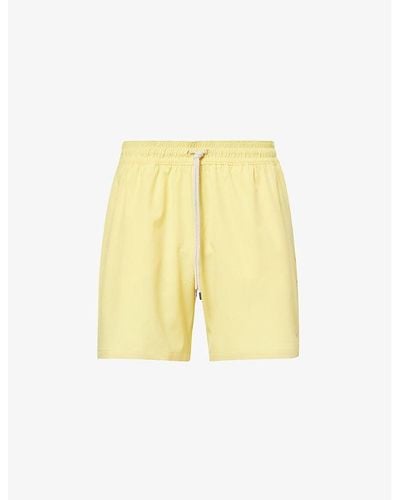 Polo Ralph Lauren Traveller Logo-embroidered Stretch Recycled-polyester Swim Shorts - Yellow