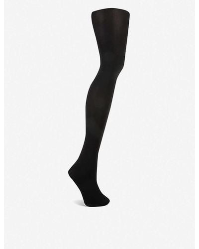 Wolford Ladies Black Cotton Matte Opaque 80 Tights