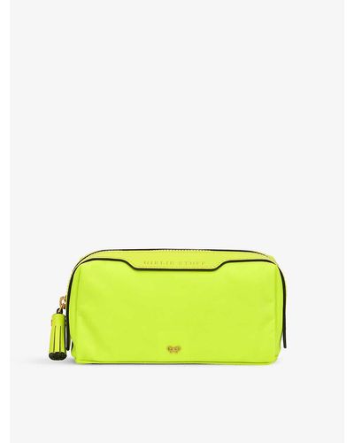 Anya Hindmarch Girlie Stuff Recycled-nylon Zip Pouch - Yellow