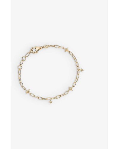 Astley Clarke Celestial Charm-embellished 18ct Yellow Gold-plated Vermeil Sterling-silver And White Sapphire Bracelet