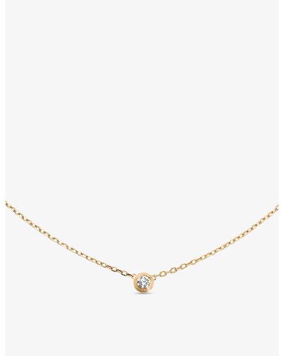 Cartier D'amour Small 18ct Yellow-gold And 0.09ct Diamond Necklace - Multicolor