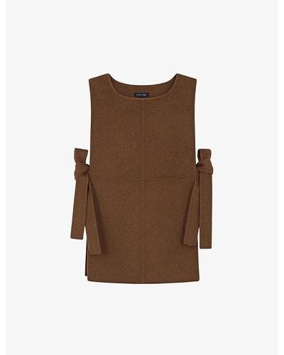 Soeur Vertue Brushed-texture Wool-blend Sweater - Brown