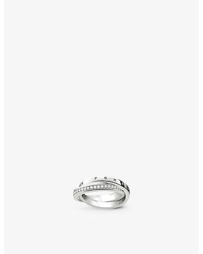 Thomas Sabo Glam & Soul Together Forever Sterling-silver And Zirconia Ring - White