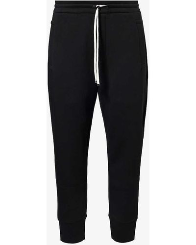 Emporio Armani Logo-patch Stretch Cotton-blend jogging Bottom - Black