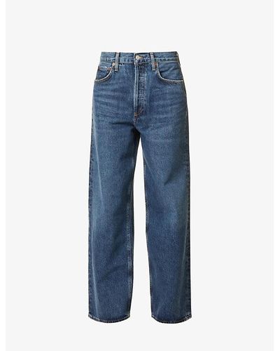Agolde baggy Relaxed-fit Low-rise Organic-cotton Jeans - Blue