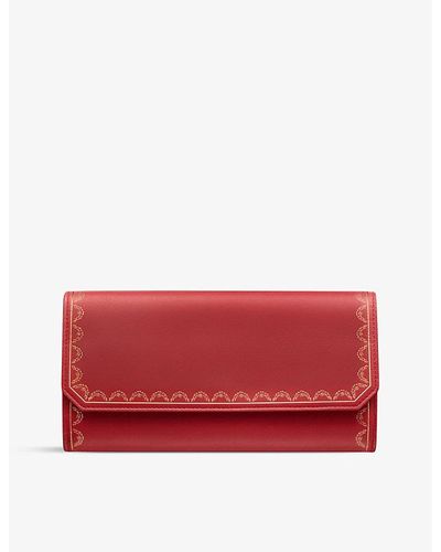 Cartier Guirlande De Leather Wallet - Red