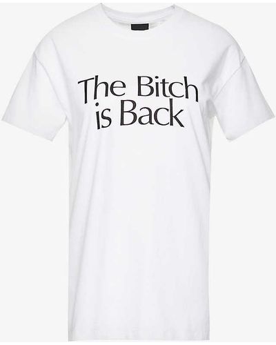 More Joy Elton John X The Bitch Is Back Organic Cotton T-shirt - White