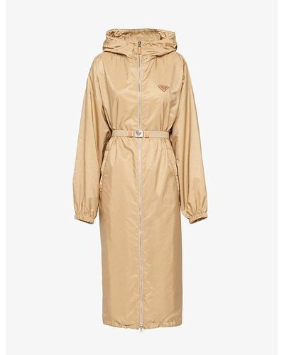 Prada Light Oversized-fit Re-nylon Raincoat - Natural