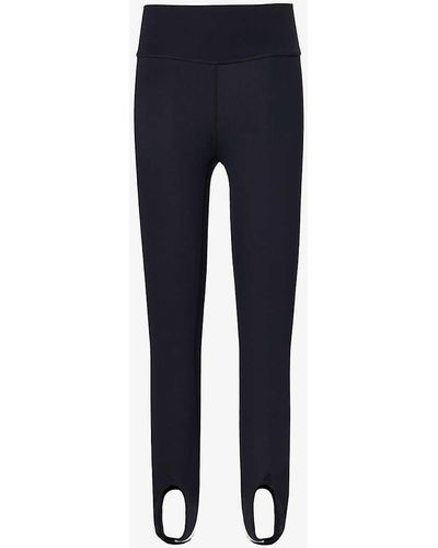 Splits59 Amber Airweight Contrast-panel High-rise Stretch-woven leggings X - Blue
