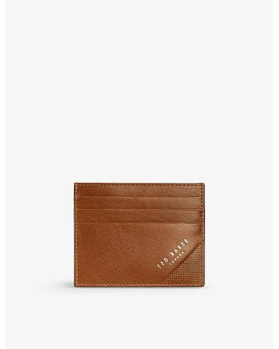 Ted Baker Rifle Leather Cardholder - Brown