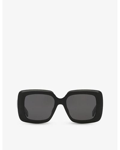 Celine Cl40263i Bold 3 Dots Square-frame Acetate Sunglasses - Black