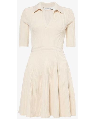 Jonathan Simkhai Patricia Slim-fit Stretch-woven Blend Midi Dress - White