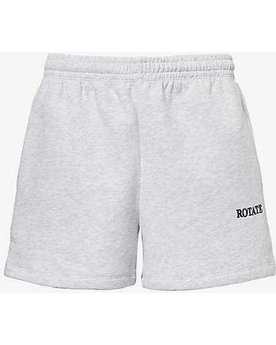 ROTATE SUNDAY High-rise Organic Cotton-jersey Shorts - White