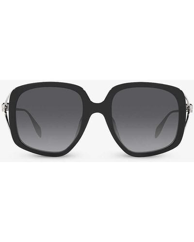 Dita Eyewear Am0374s Rectangle Acetate Sunglasses - Grey