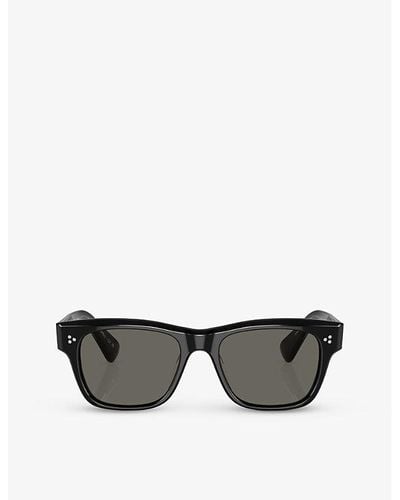 Oliver Peoples Ov5524su Birell Sun Pillow-frame Acetate Sunglasses - Gray