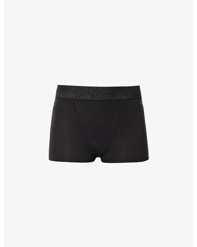 Sloggi High-rise Stretch-woven Shorts Pack Of Two X - Black