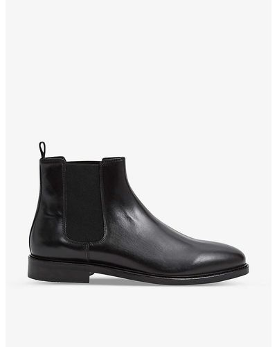Reiss Tenor Leather Chelsea Boots - Black