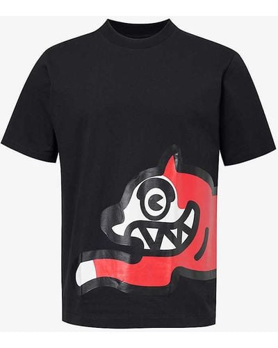ICECREAM Running Dog Branded-print Cotton-jersey T-shirt - Black