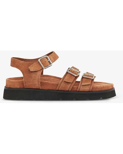 Whistles Jemma Chunky Cleated-sole Leather Sandals - Brown