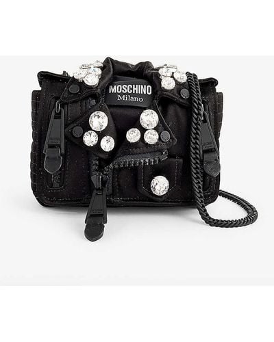 Moschino Still Life With Heart Satin Cross-body Bag - Black