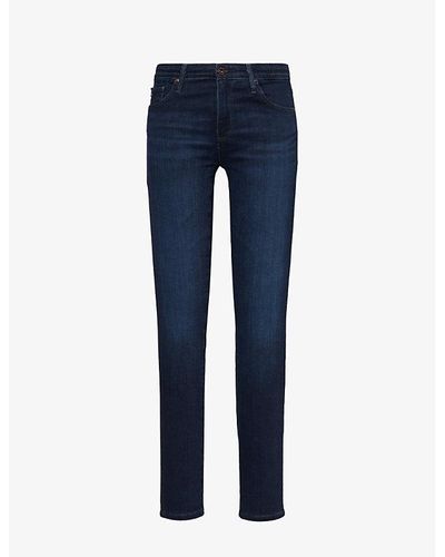 AG Jeans Prima Mid-rise Slim-fit Stretch-denim Jeans - Blue