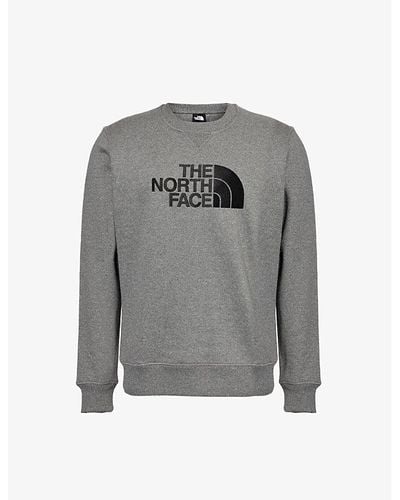 The North Face Drew Peak Brand-embroidered Cotton-blend Sweatshirt - Gray