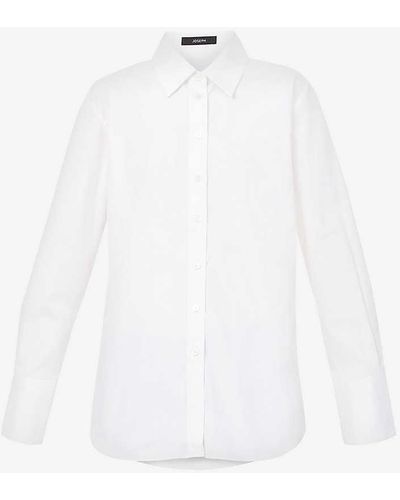 JOSEPH Regular-fit Poplin Cotton Shirt - White