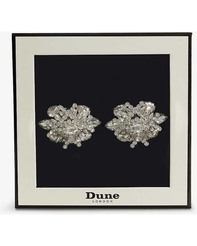 Dune Soulmates Bridal Crystal-embellished Metal Shoe Brooch - Black
