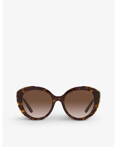 Prada Pr 01ys Acetate Square Sunglasses - Brown