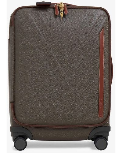 Mulberry Heritage Eco Scotchgrain 4-wheel Suitcase - Brown