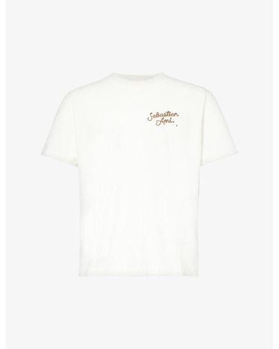 True Religion X Sebastien Ami Brand-print Cotton-jersey T-shirt X - White