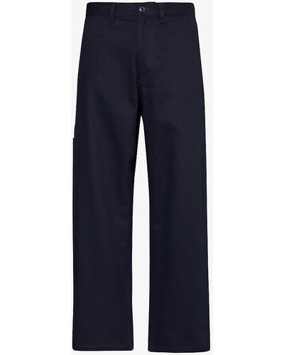 Carhartt Midland Relaxed-fit Wide-leg Cotton Trousers - Blue