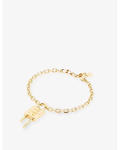 Givenchy Brand-emblem Brass Bracelet - Natural