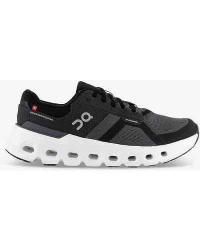 On Shoes Cloudrunner 2 Cushioned-sole Mesh Low-top Trainers - Black