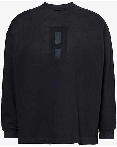 Fear Of God Long-sleeved Relaxed-fit Cotton-jersey T-shirt X - Blue
