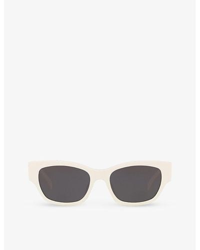 Celine Cl40197u Cat-eye Acetate Frame Sunglasses - White