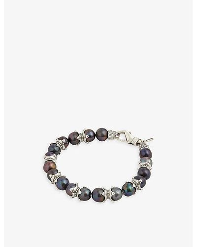 Emanuele Bicocchi Claws Sterling-silver And Fresh-water Pearl Bracelet - Metallic