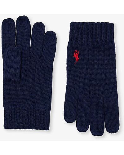 Polo Ralph Lauren Prl Merino Gloves - Blue